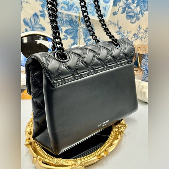 🆕 KURT GEIGER LONDON 🧿 NWOT Kensington Drench Bag, Black - Picture 6 of 16